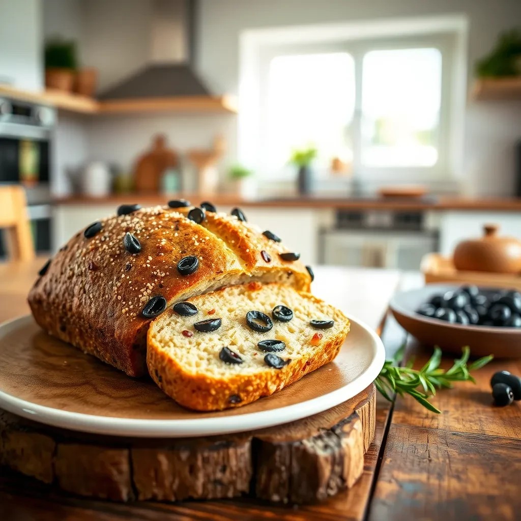 Mediterranean Black Olive Bread recipe