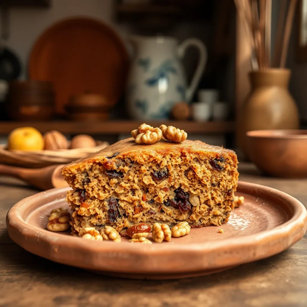 Moist Date Cake with Walnuts recipe