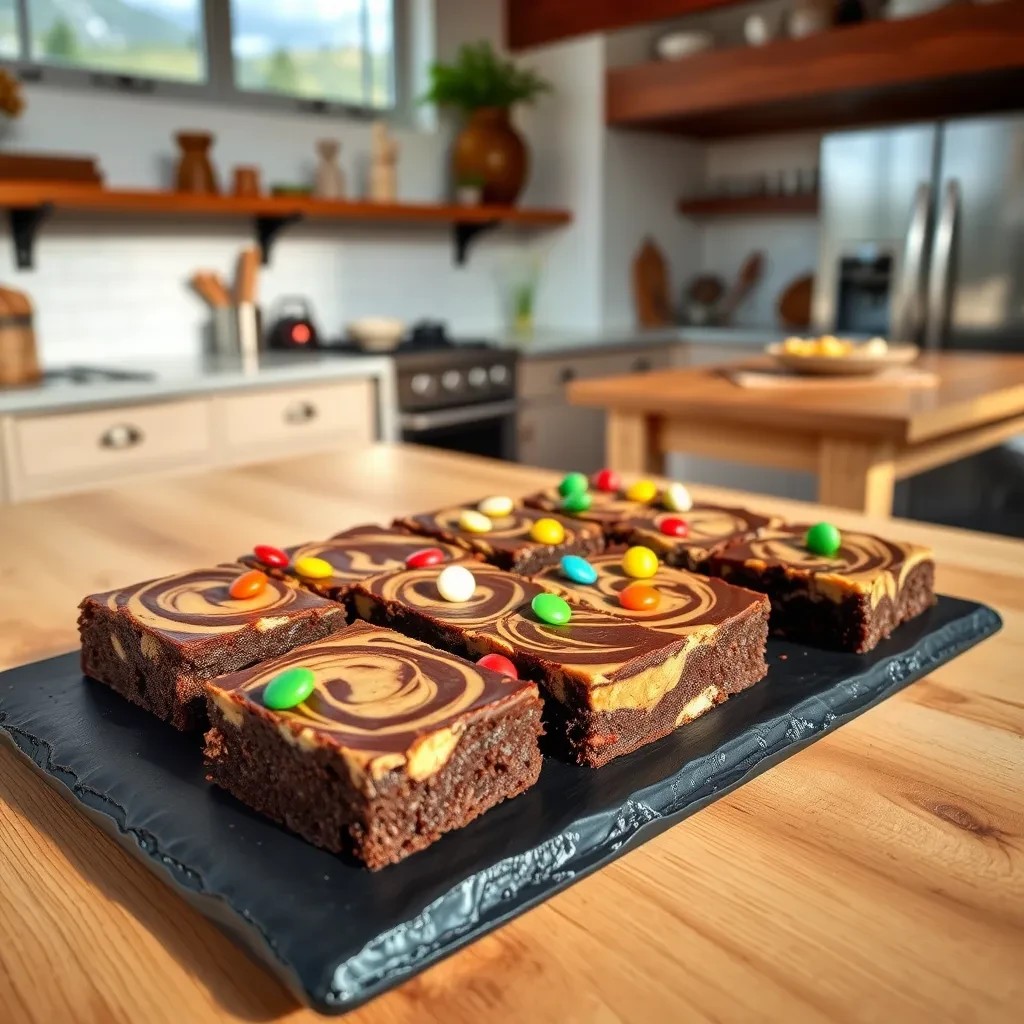 Peanut Butter Cup Swirl Brownies recipe