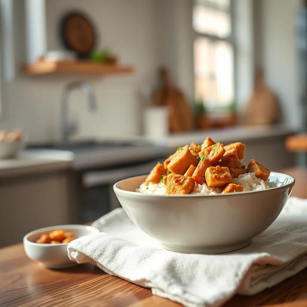 Peanut Butter Tofu Rice Bowl recipe