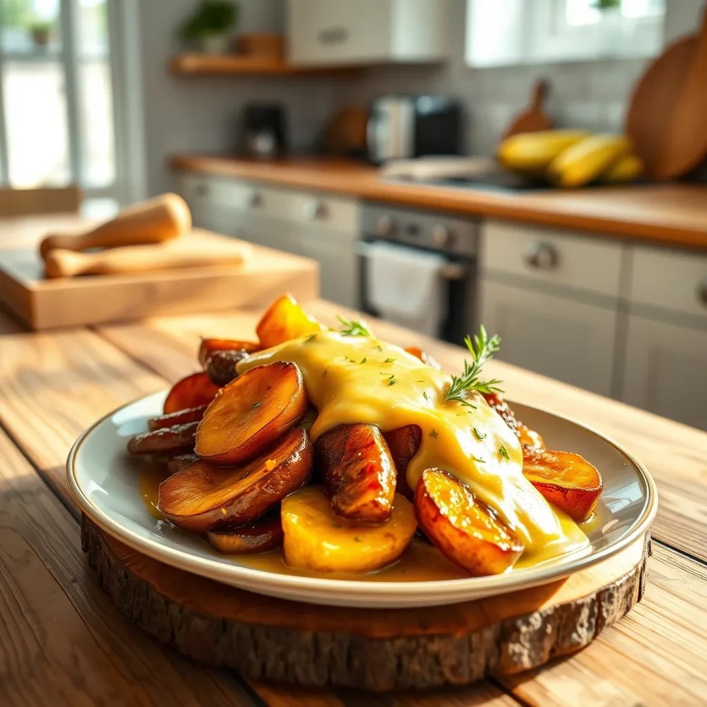 Plantains with Butter Rum Sauce recipe