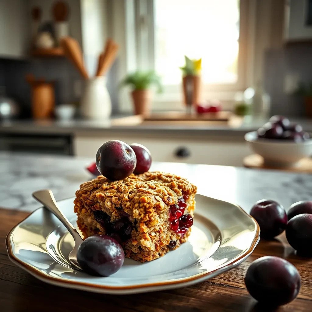 Plum Oat Buckle recipe