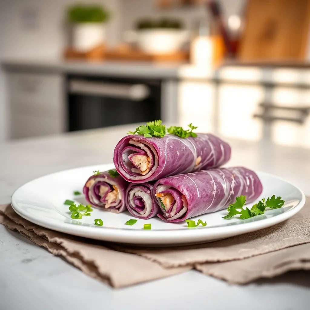 Purple Taro Rolls recipe