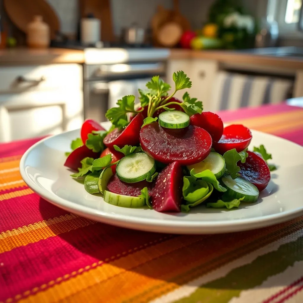 Refreshing Beet and Cucumber Salad recipe