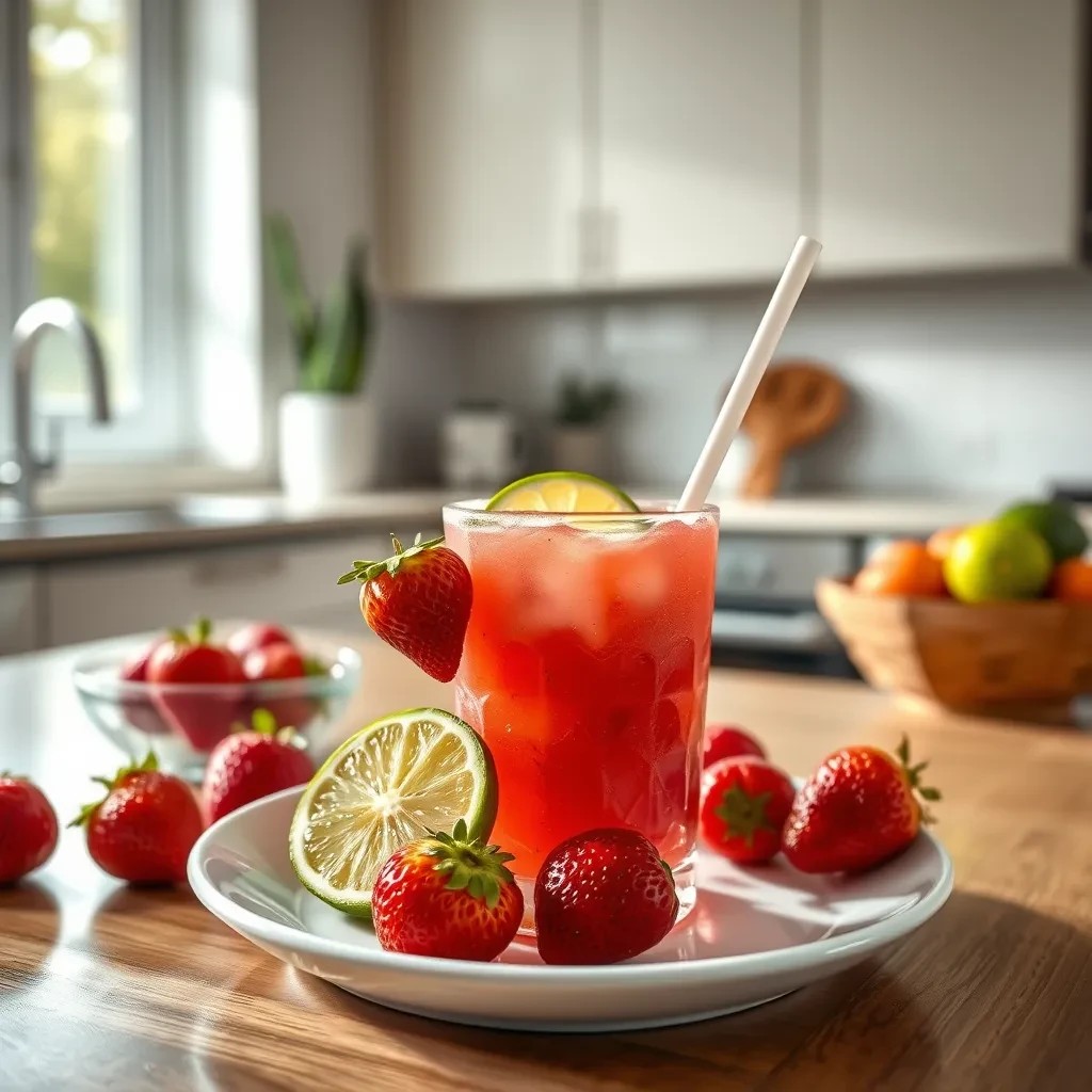 Refreshing Strawberry Lime Slushie recipe