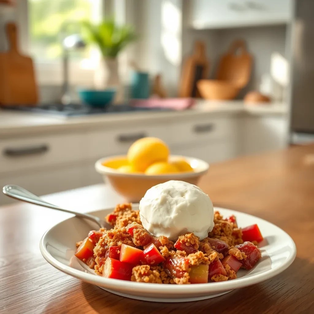 Rhubarb Crisp Dessert recipe