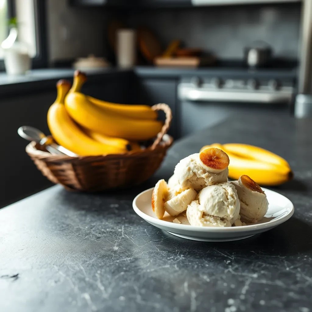 Roasted Banana Bourbon Ice Cream recipe