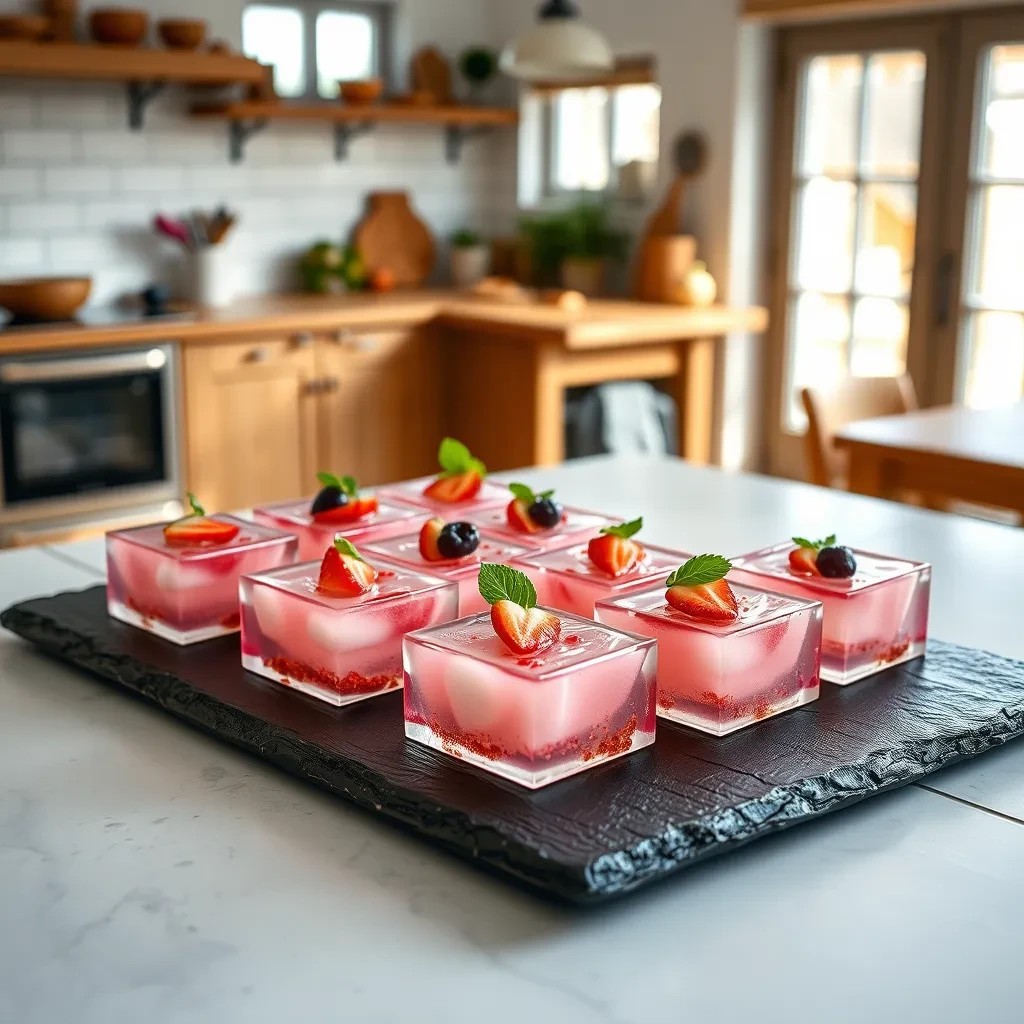 Rose Water Gelatin Squares recipe