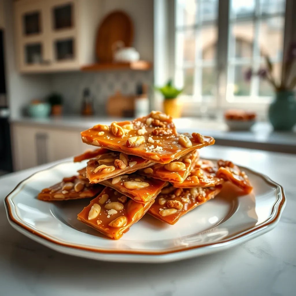 Salted Caramel Nut Brittle Treats recipe