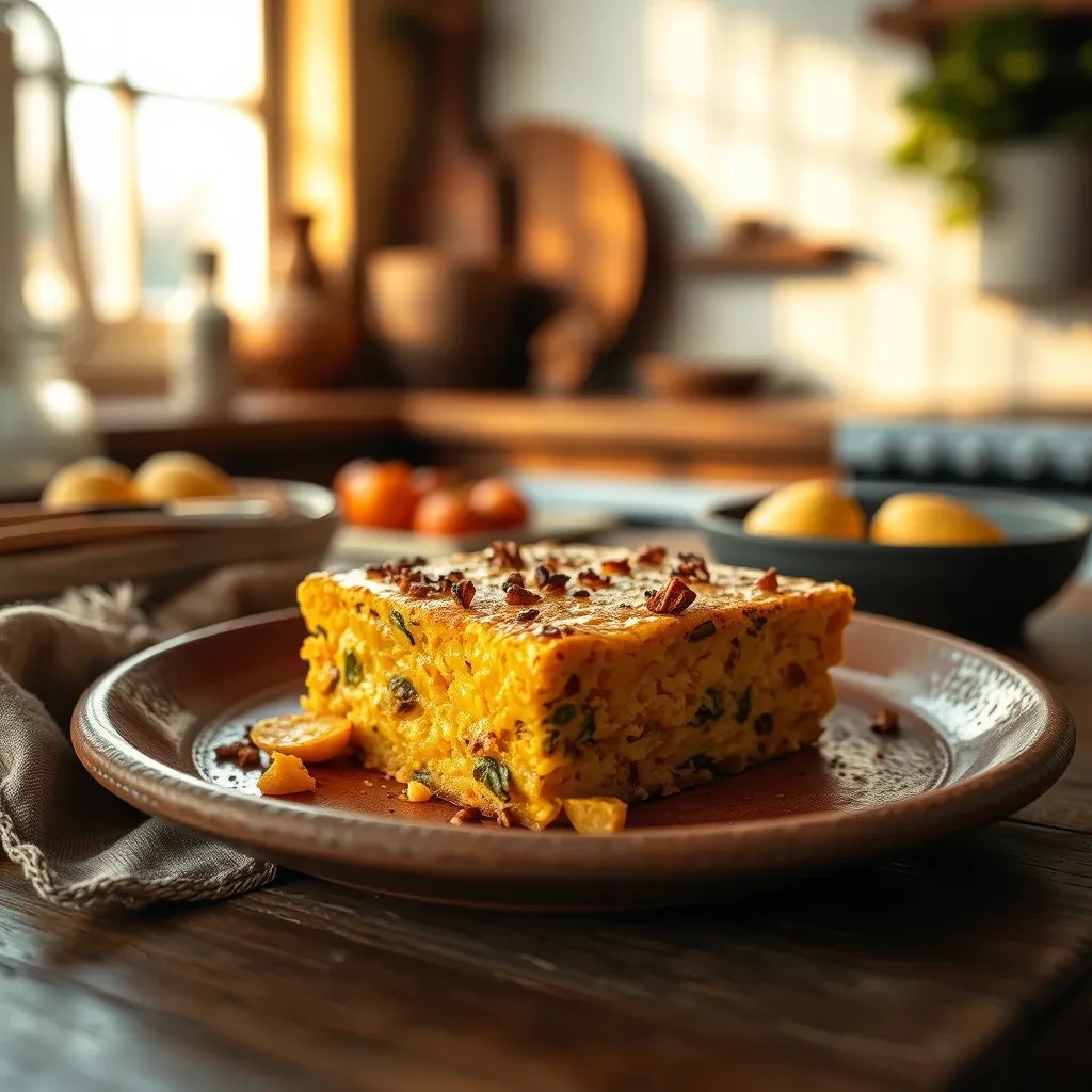 Savory Butternut Squash Kugel recipe