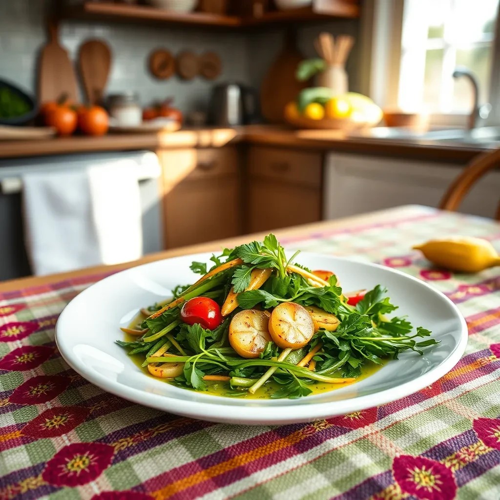 Savory Dandelion Green Dressing recipe