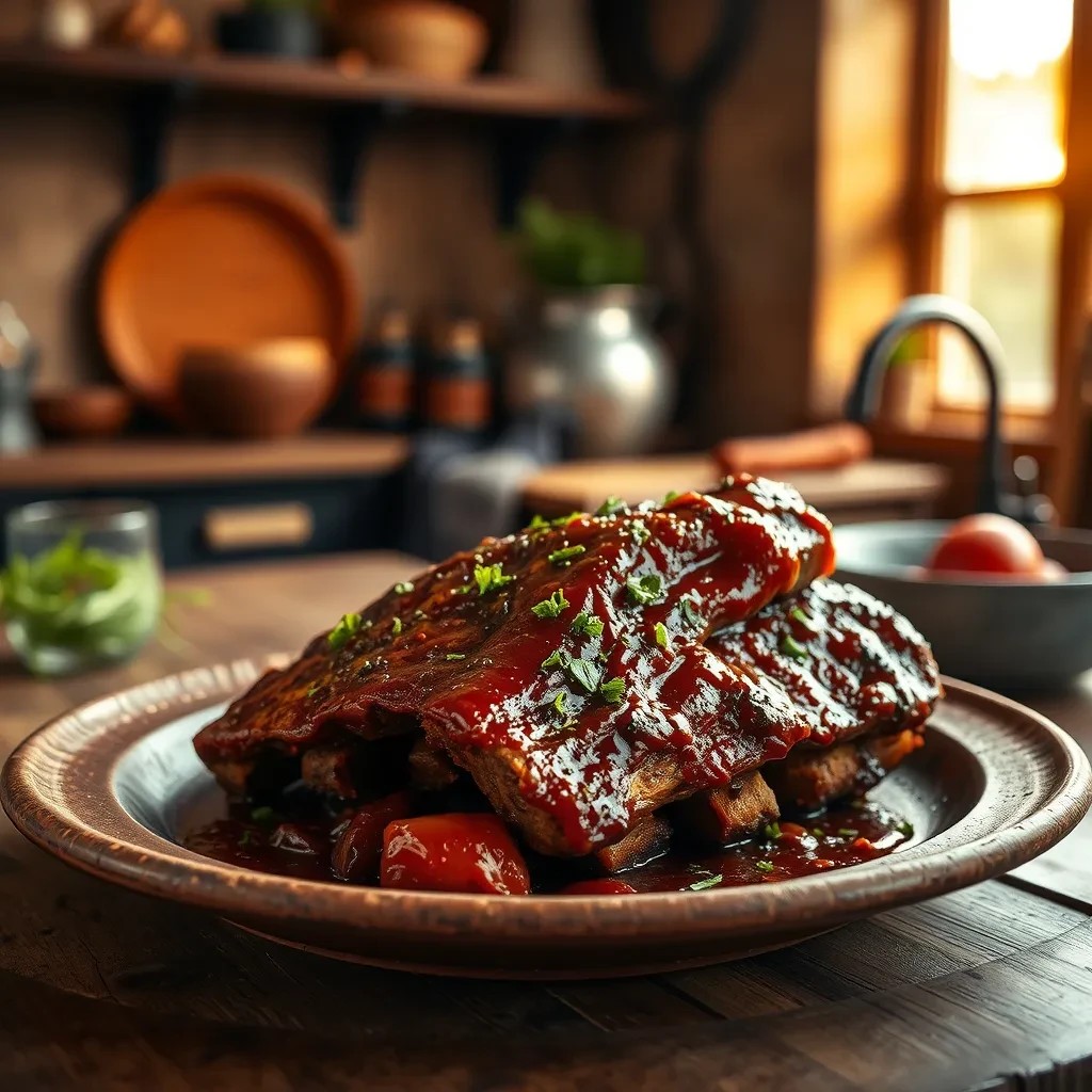 Savory Oven-Baked Barbecue Ribs recipe