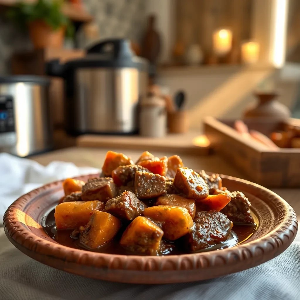 Savory Pressure Cooker Beef Stew