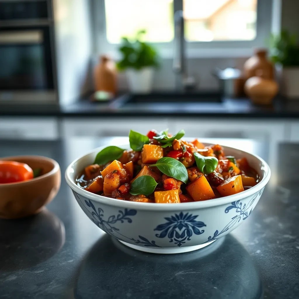 Savory Vegetarian Pumpkin Spinach Chili recipe