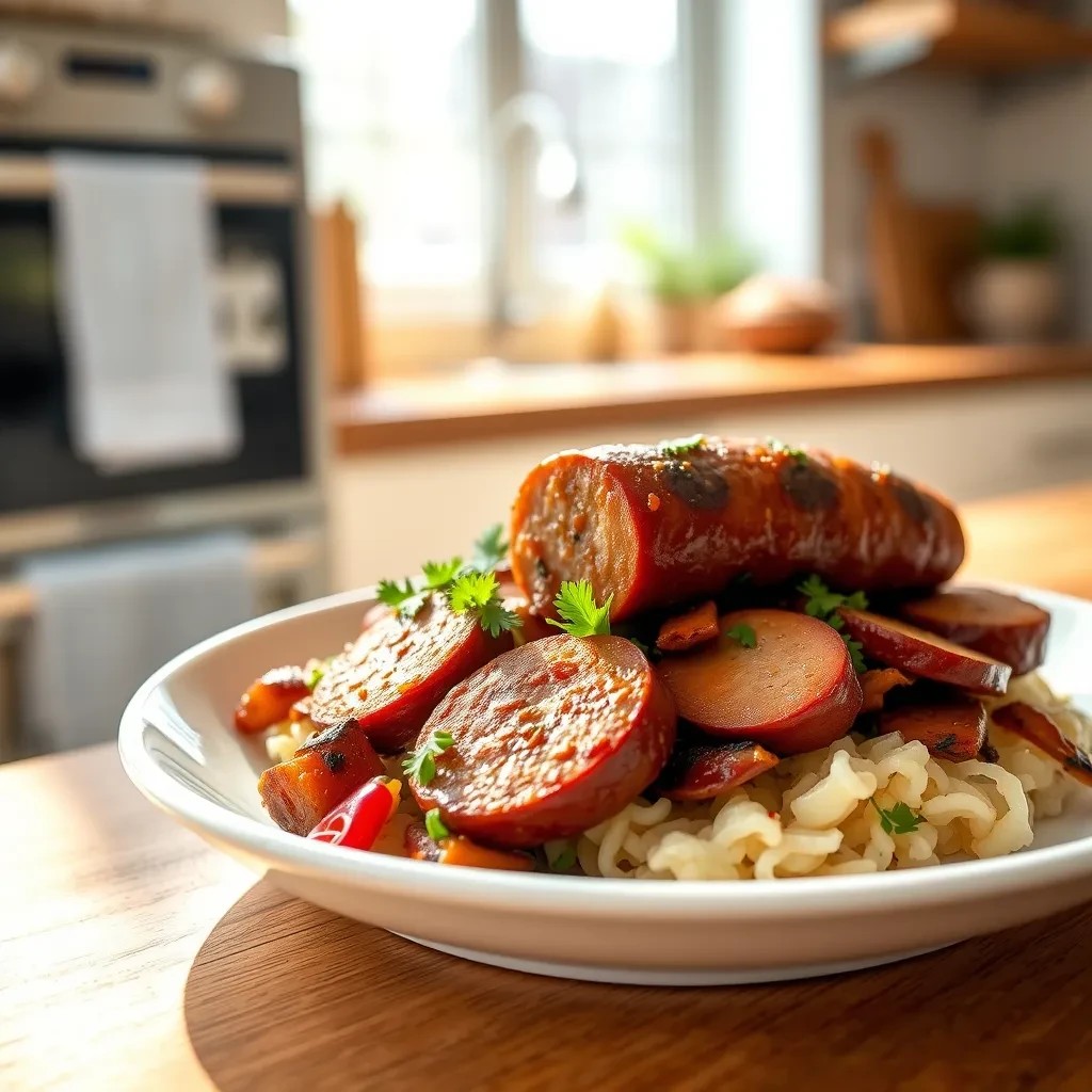 Smoky Rhubarb-Chipotle Sausage recipe