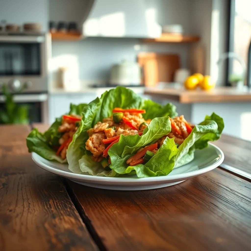 Thai Chicken Lettuce Wraps recipe