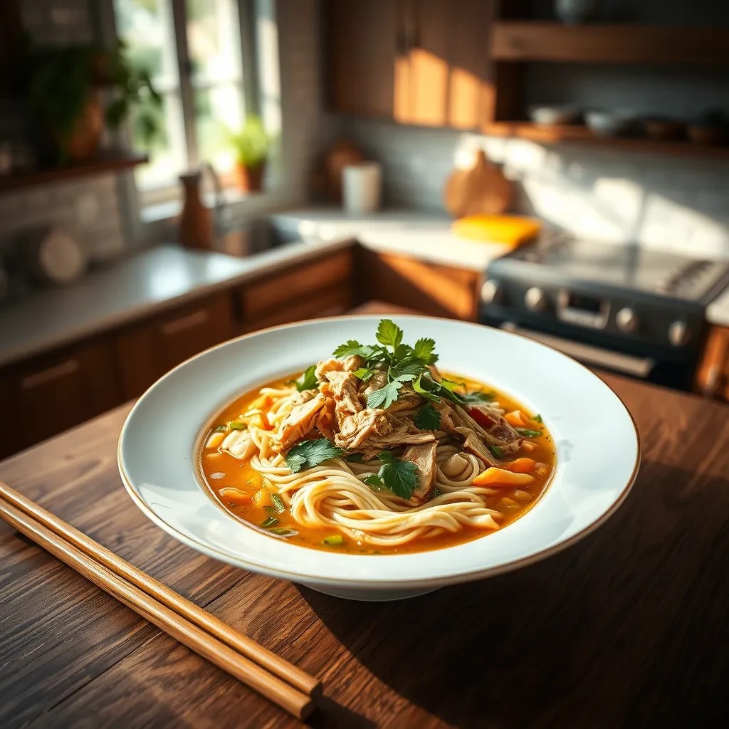 Thai Coconut Chicken Noodle Soup recipe