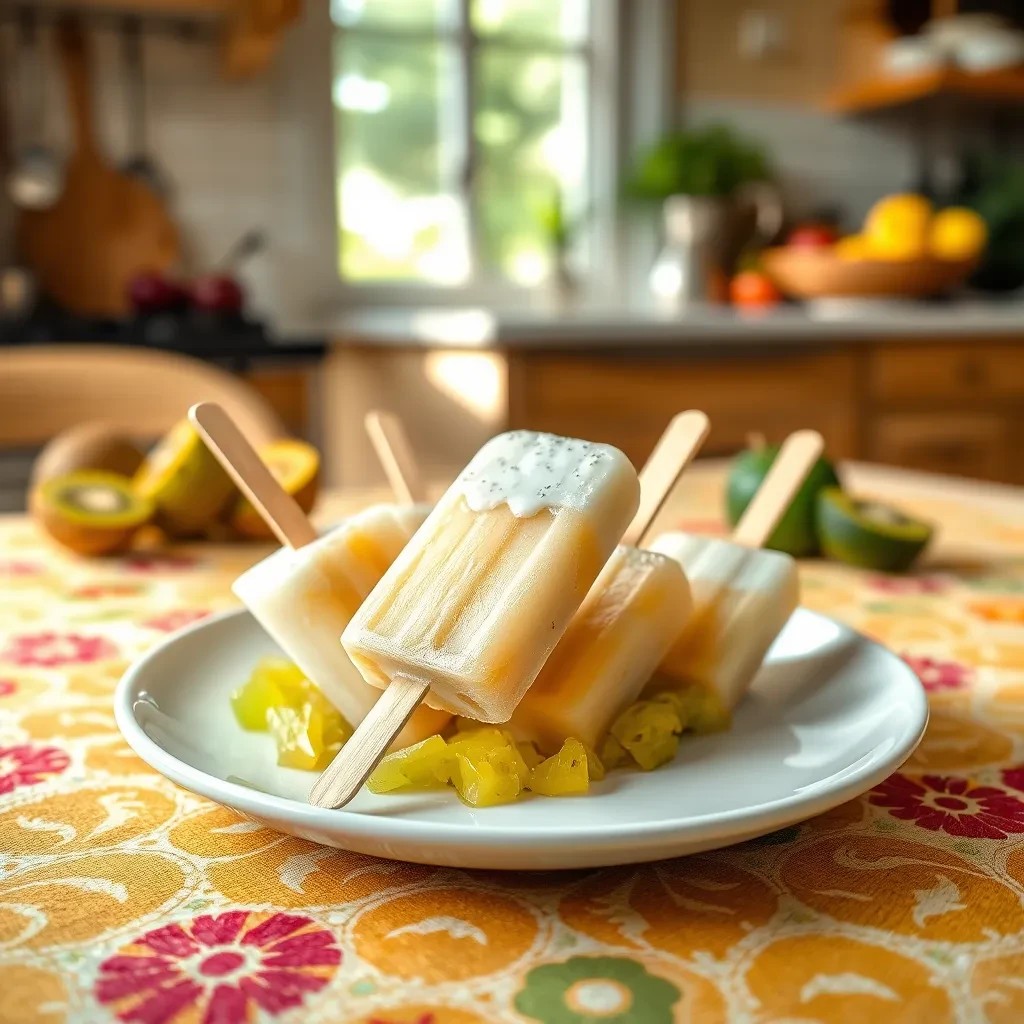 Tropical Kiwi Coconut Ice Pops recipe