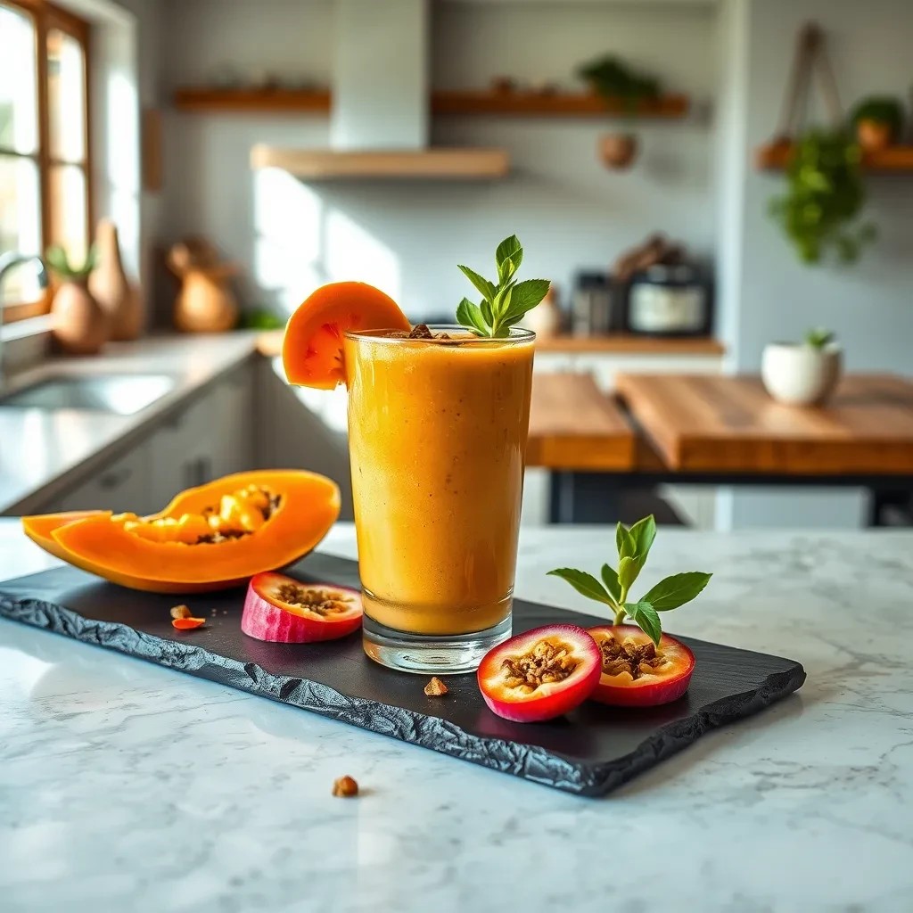 Tropical Papaya Passion Smoothie recipe