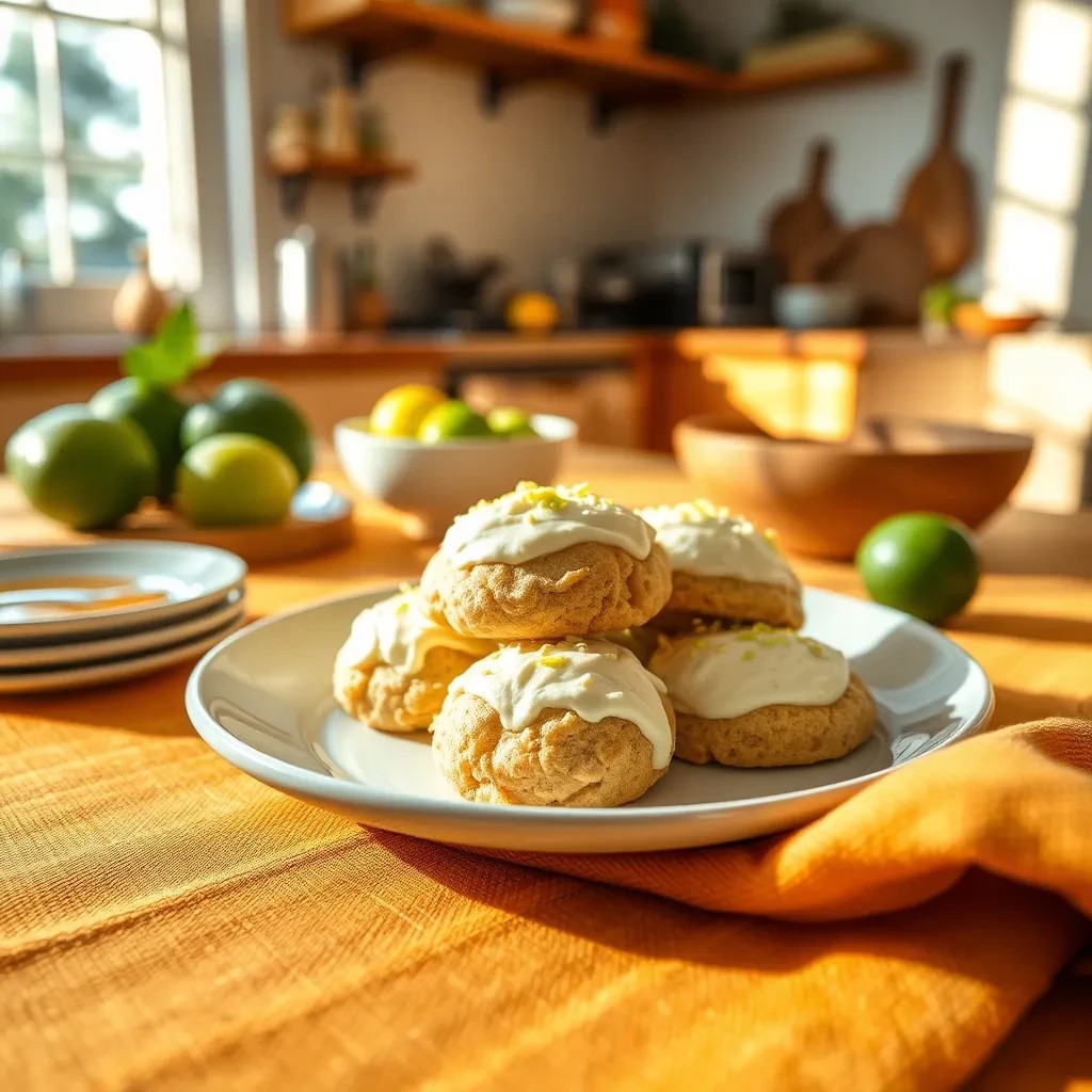 Zesty Lime Cream Cookies recipe