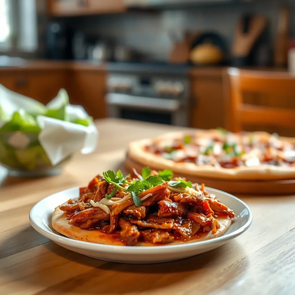 BBQ Pulled Pork Pizza recipe