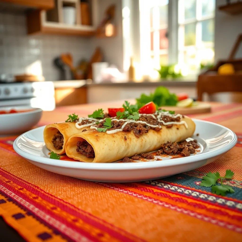 Oven Baked Beef Taquitos recipe