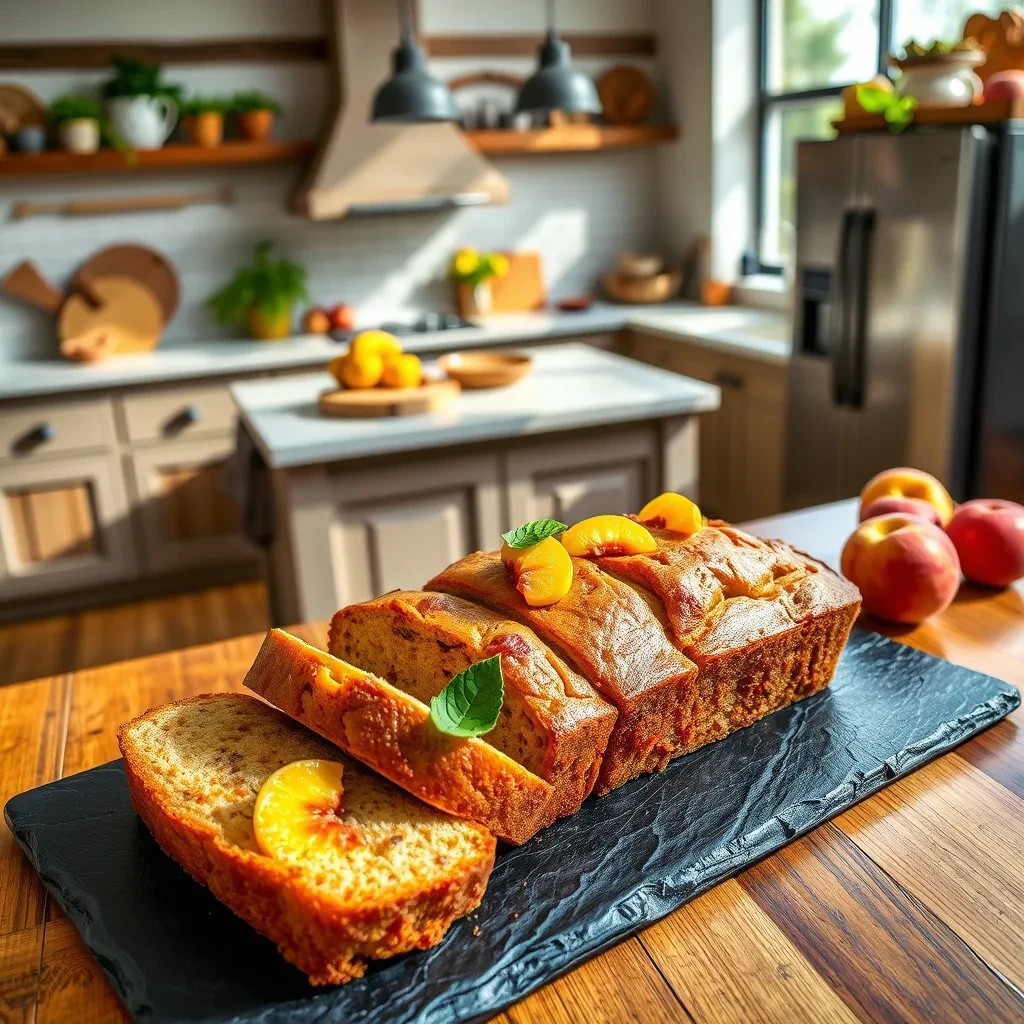 Banana Peach Loaf recipe