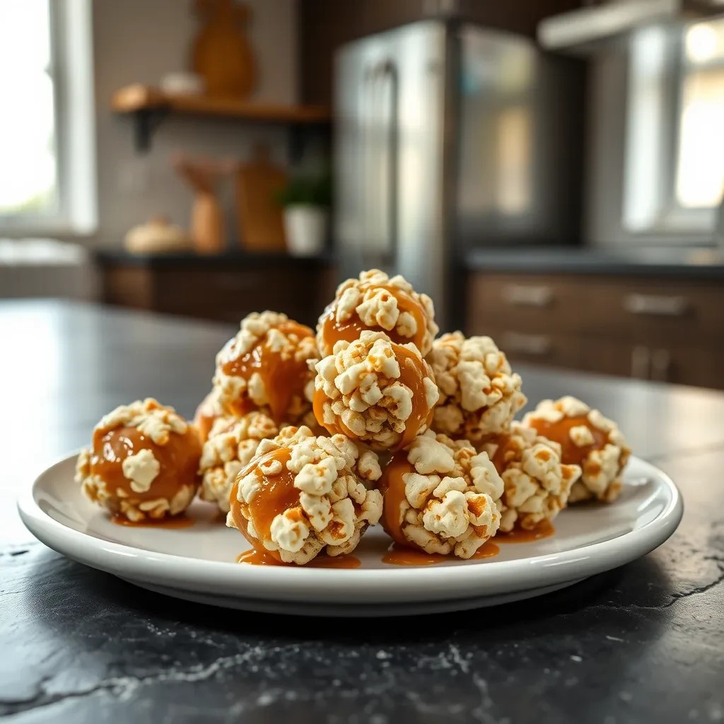 Caramel Popcorn Treats recipe