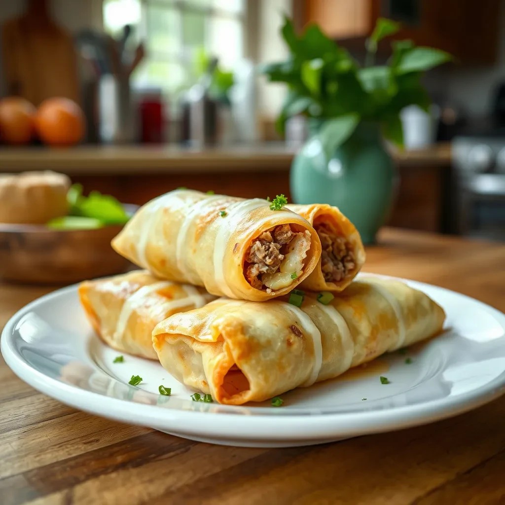 Cheesesteak Eggrolls recipe