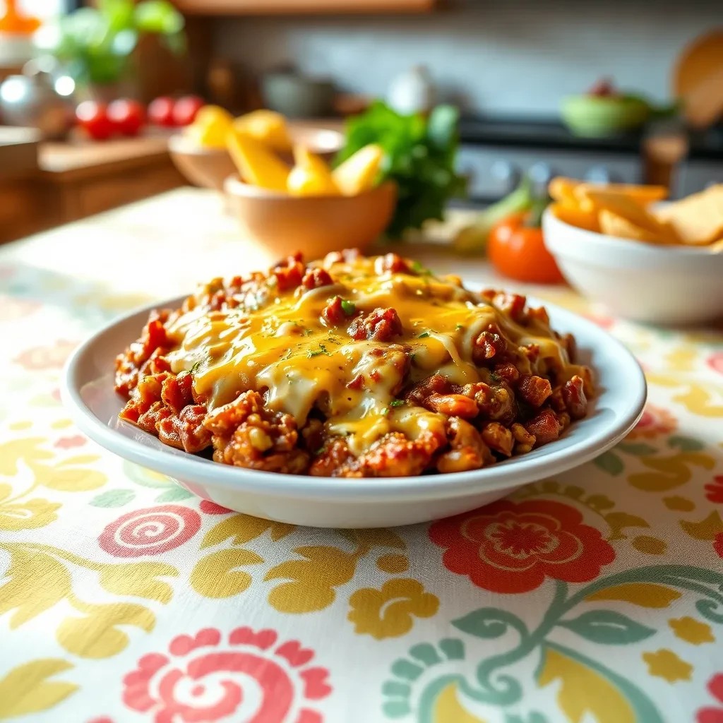 Cheesy Sloppy Joe Dip recipe