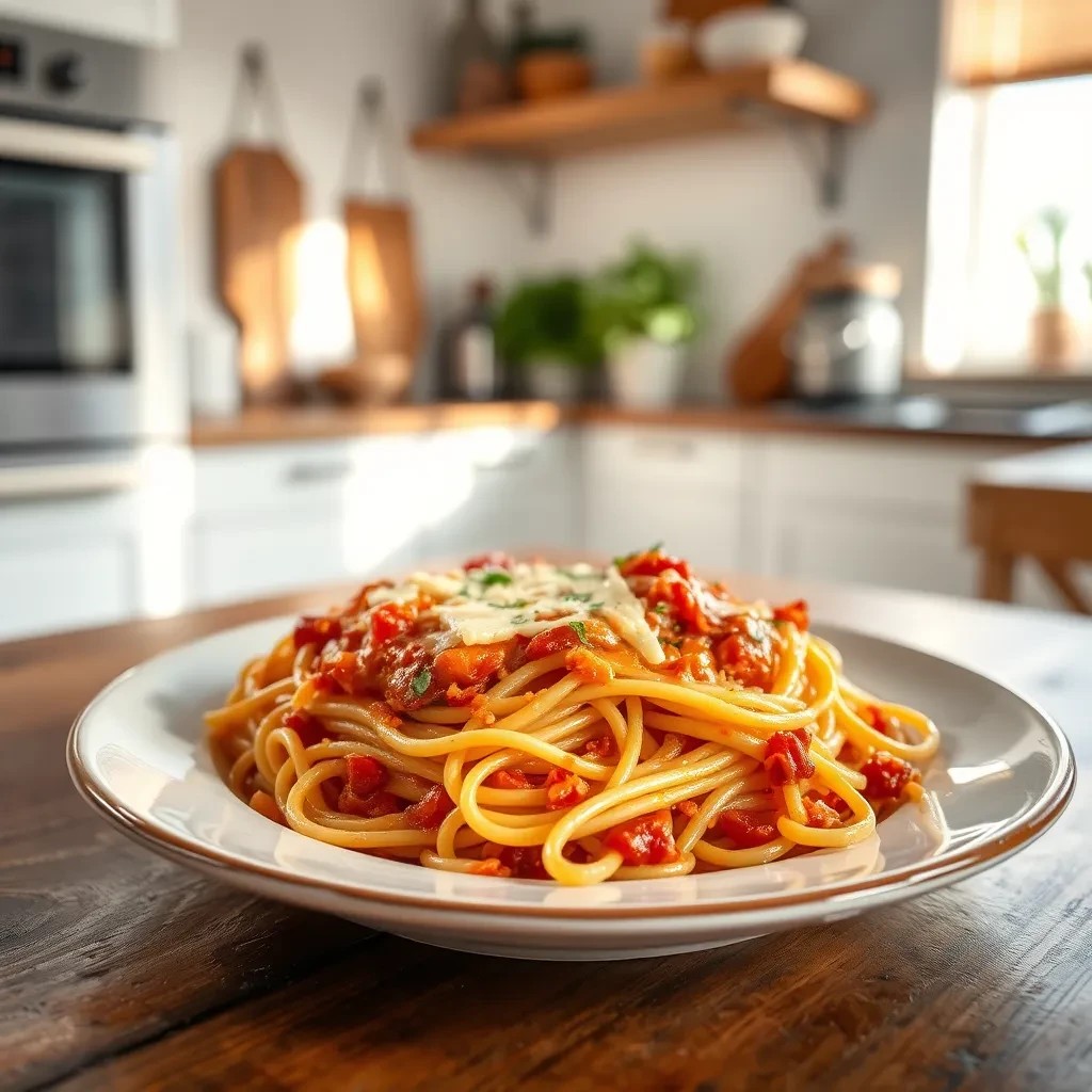 Cheesy Spaghetti Bake recipe