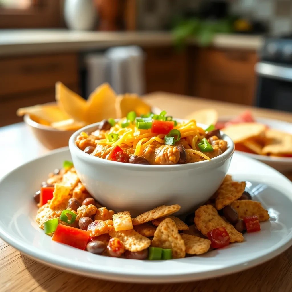 Cheesy Taco Bean Dip recipe