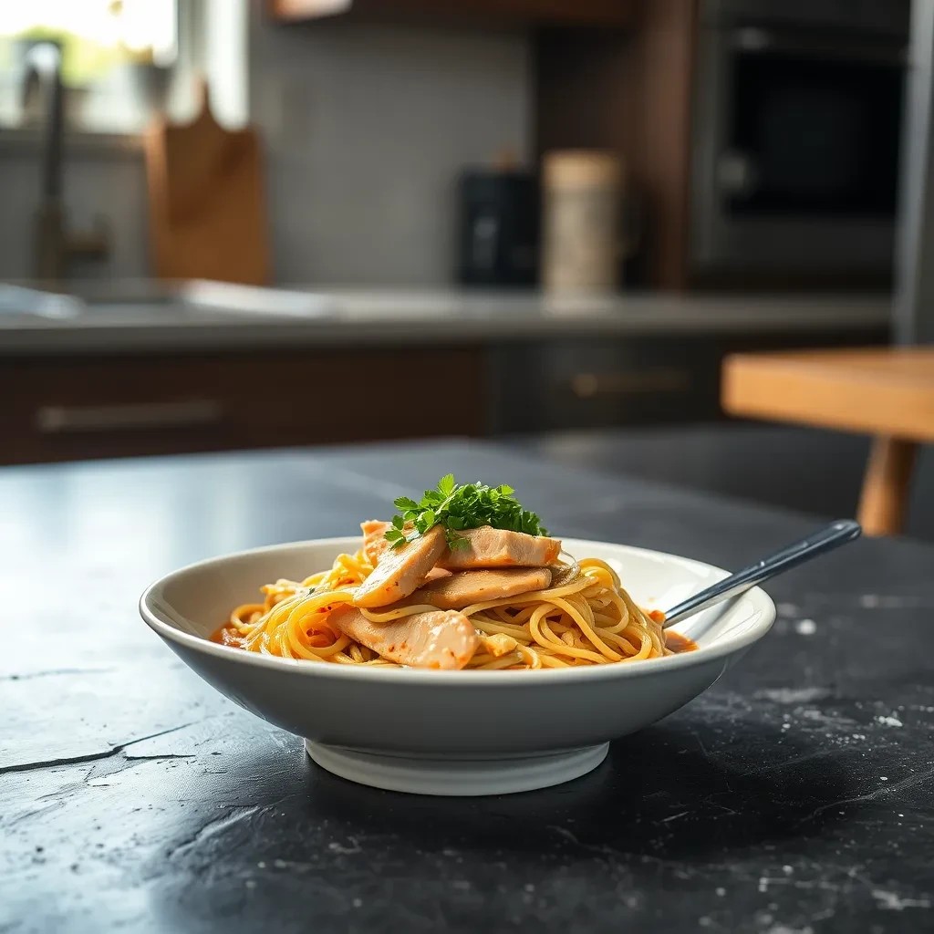 Cheesy Tuna Ramen recipe