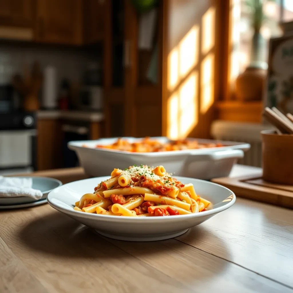 Creamy Baked Ziti Casserole recipe