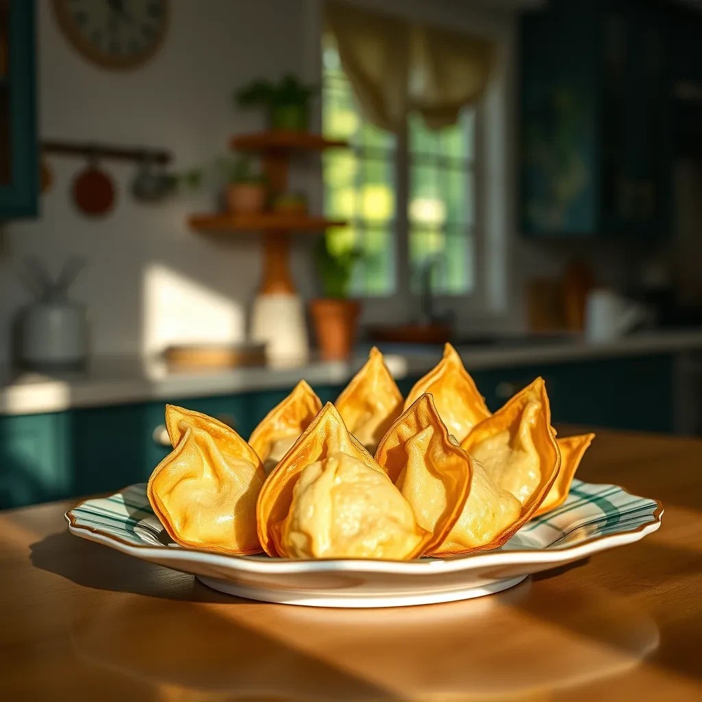 Creamy Cheese Wontons Delight recipe