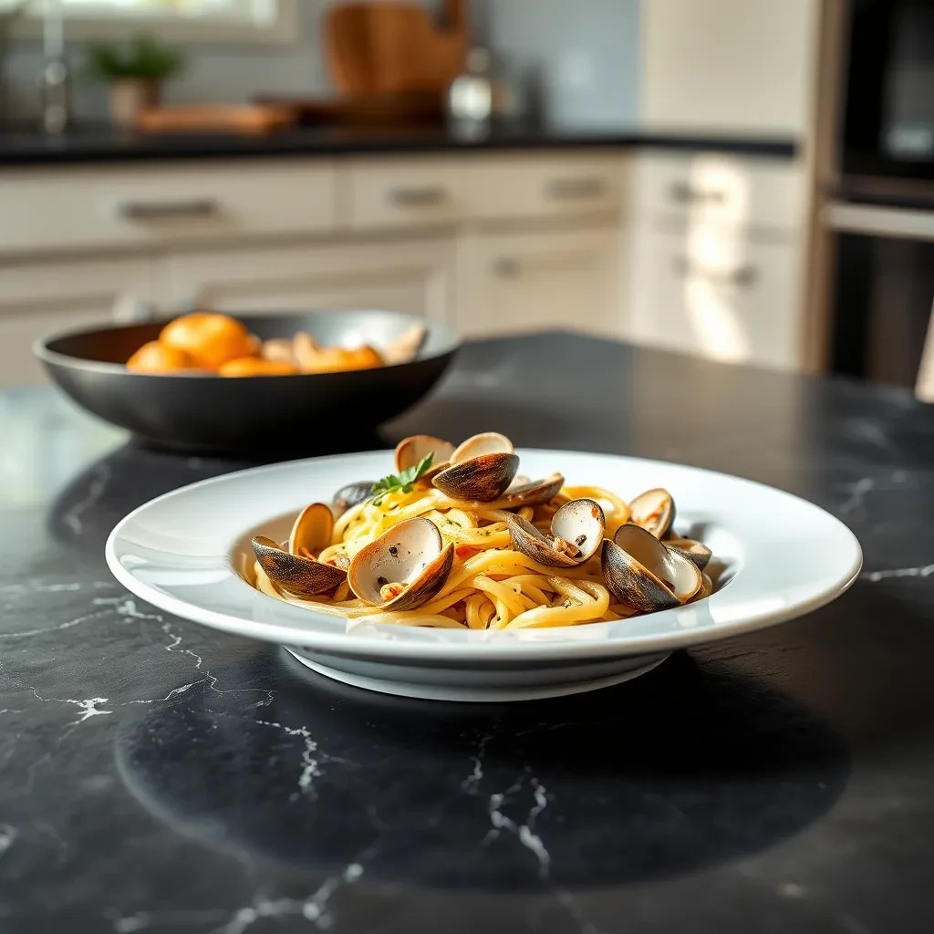 Creamy Clam Linguine recipe