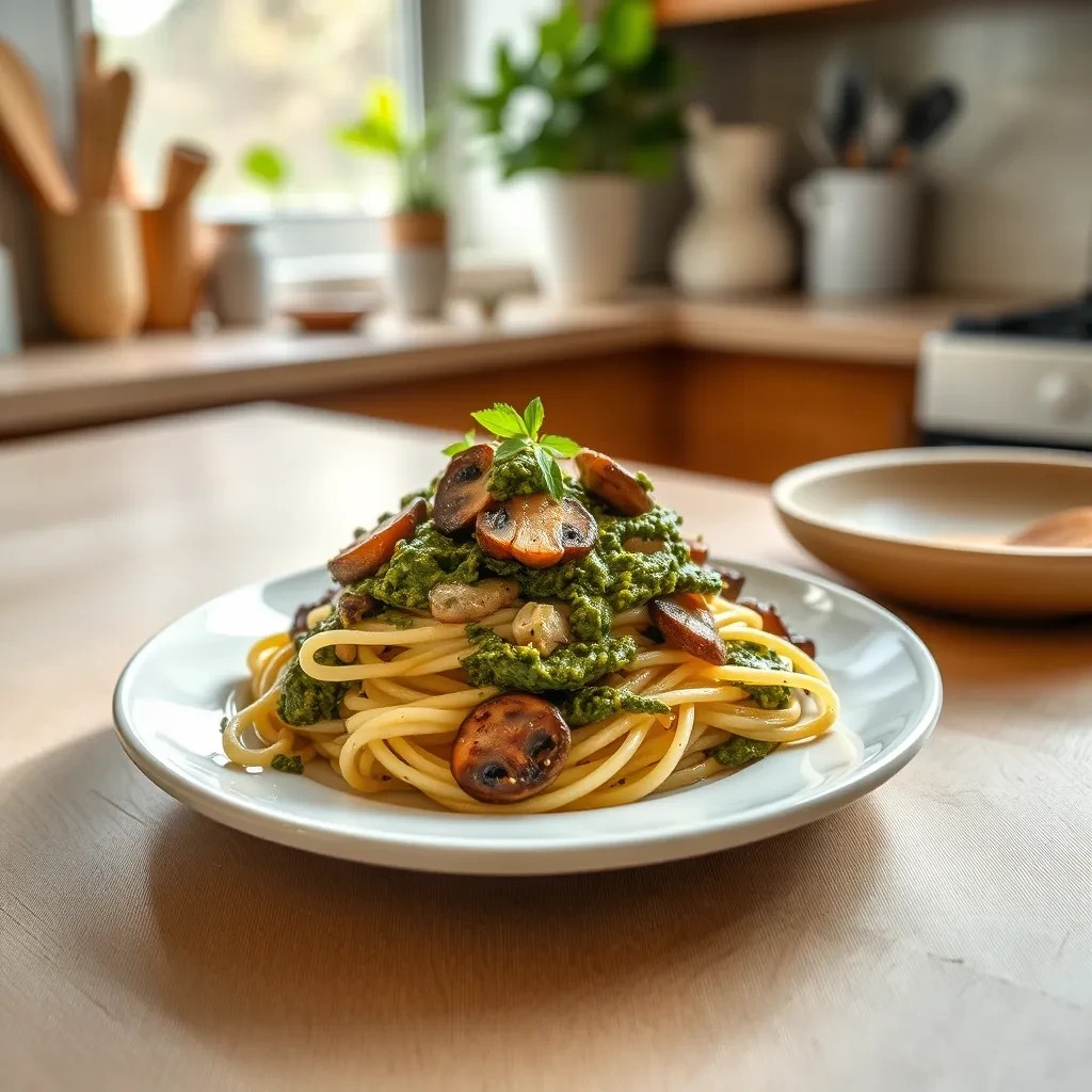 Creamy Mushroom Pesto recipe