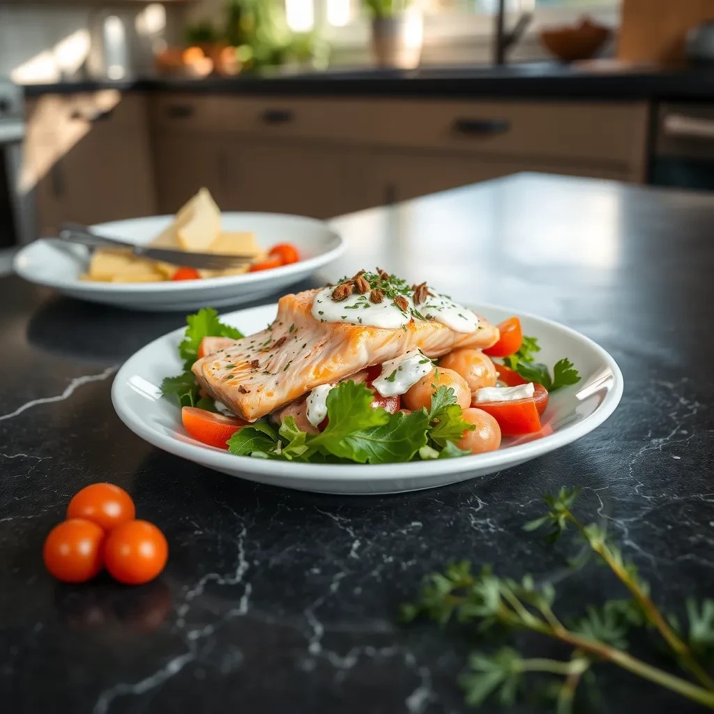 Creamy Salmon Salad Bowl recipe