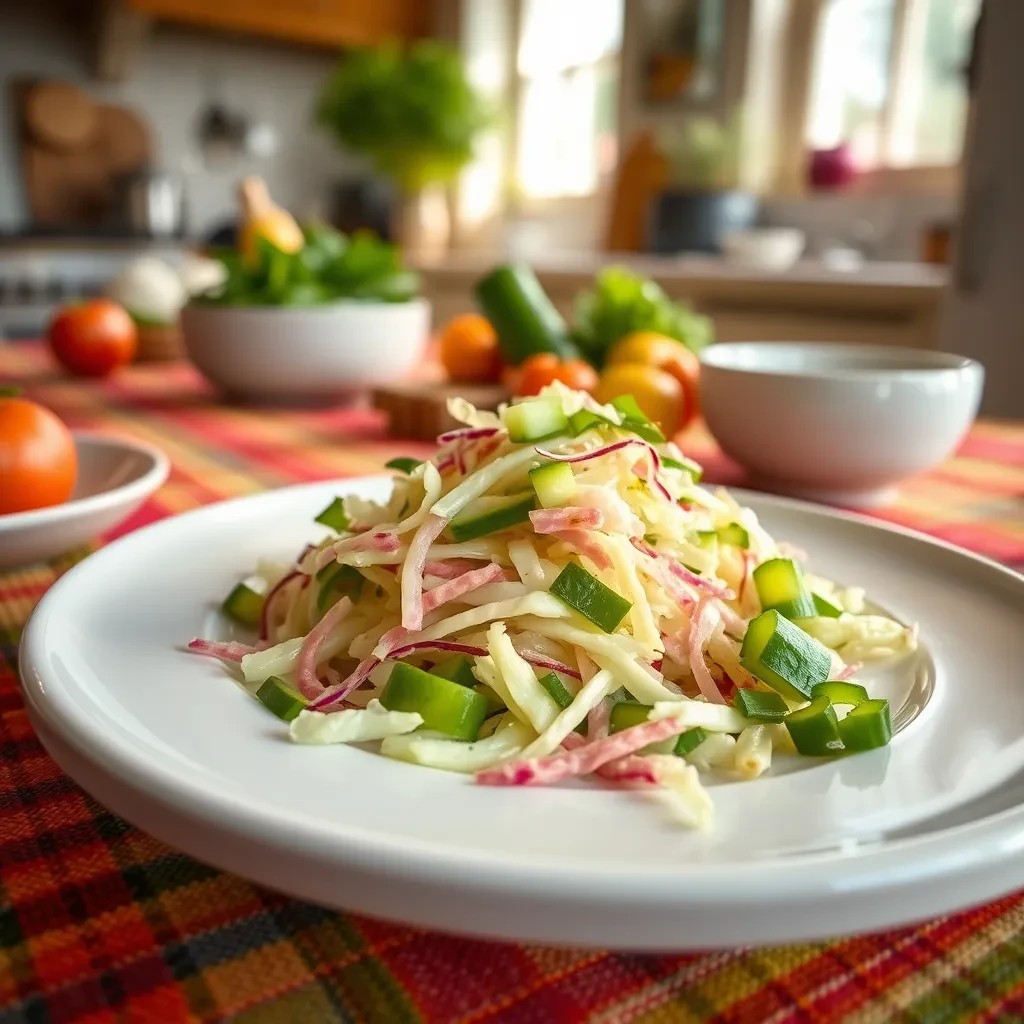 Crisp Cucumber Slaw recipe