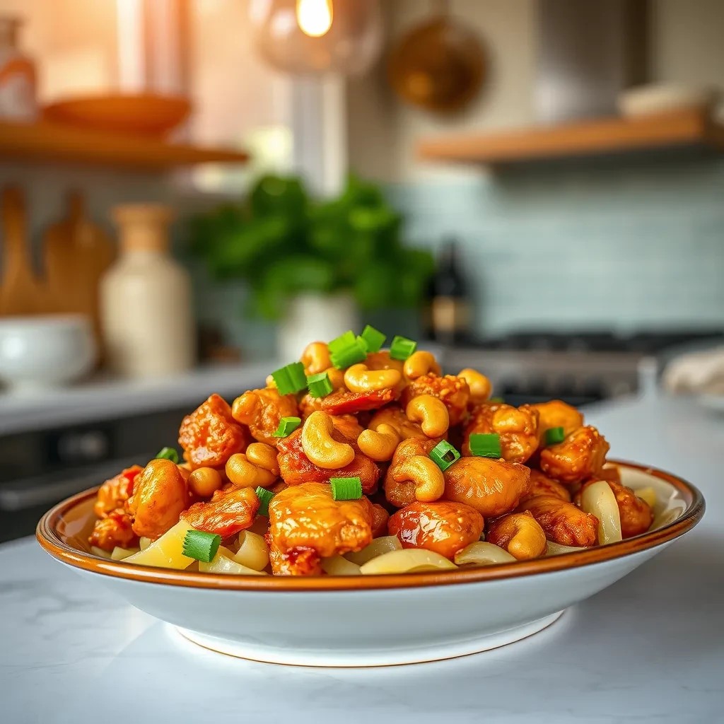 Crispy Cashew Chicken recipe