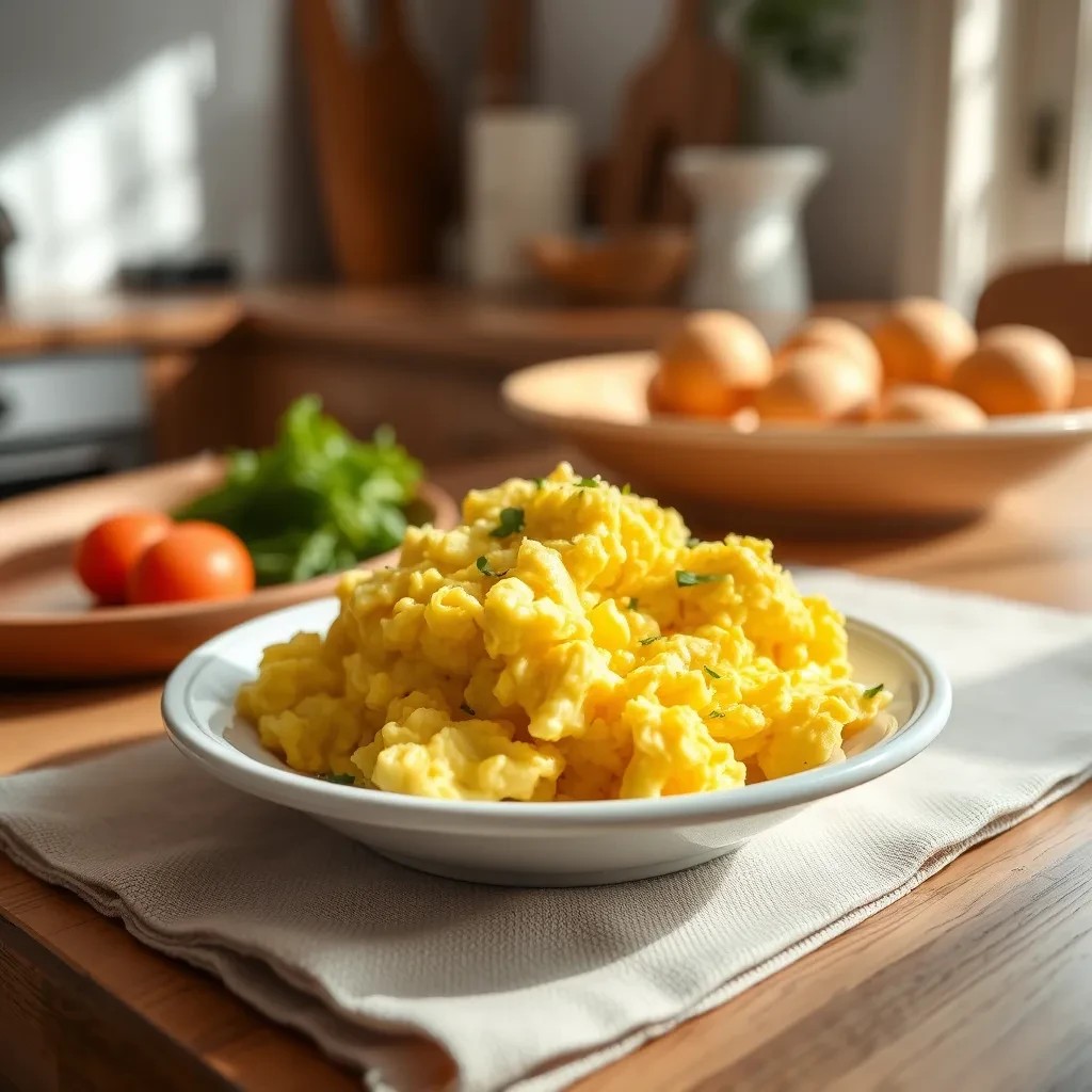 Light and Fluffy Scrambled Eggs recipe