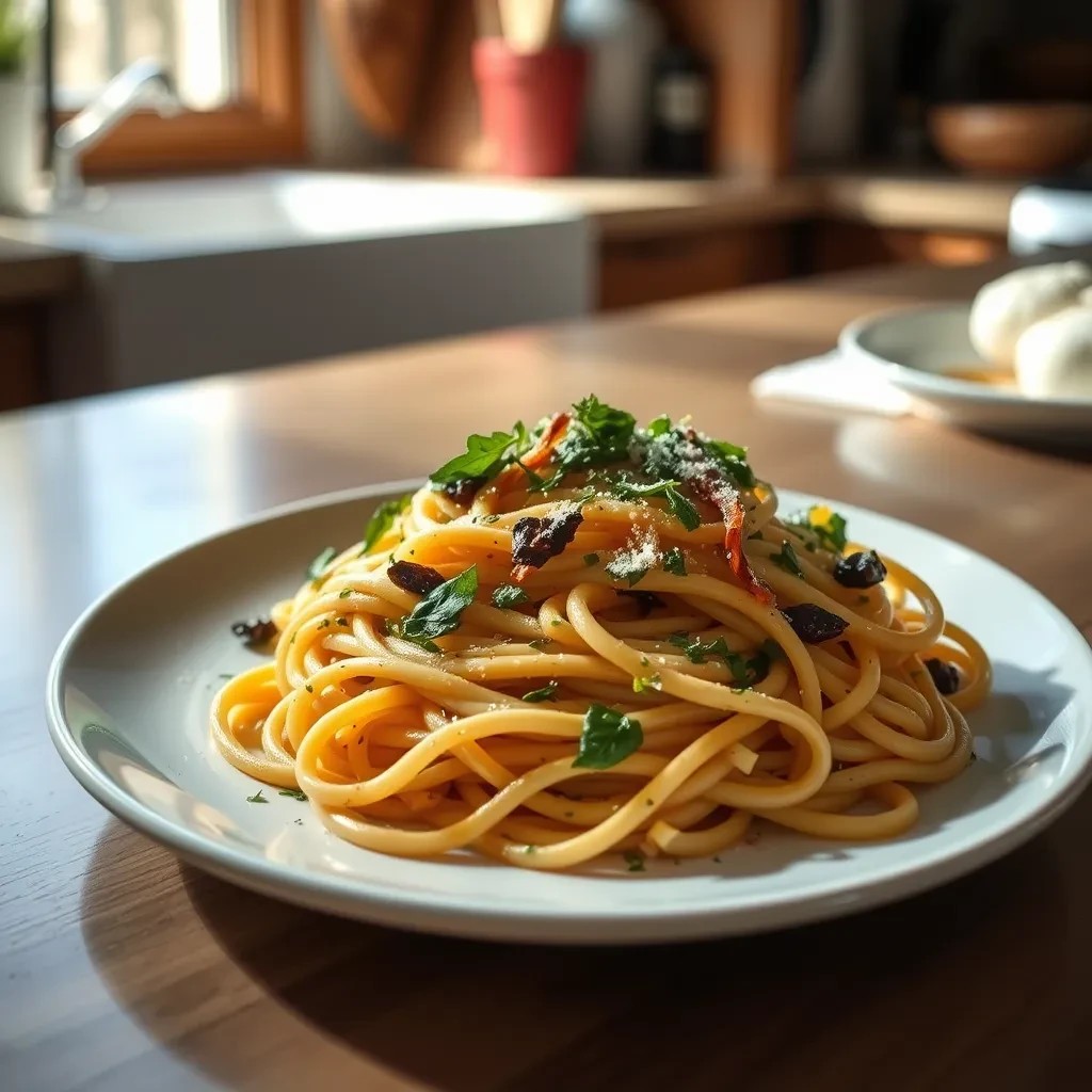 Garlic Herb Linguine Pasta recipe