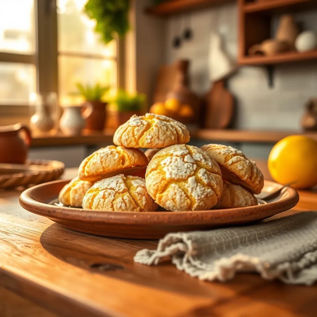 Lemon Crinkle Cookies Delight recipe