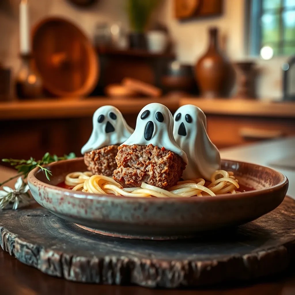 Mini Ghost Meatloafs recipe