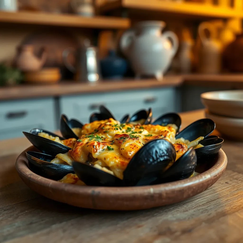 Gratin Mussels recipe