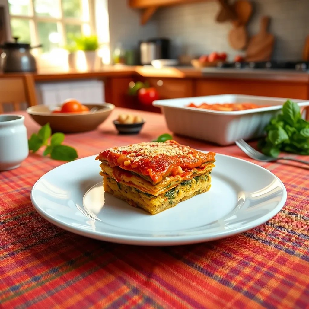 Pesto Polenta Lasagna Bake