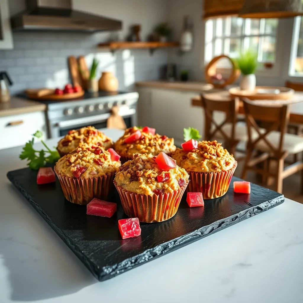 Rhubarb Crisp Muffins Delight recipe