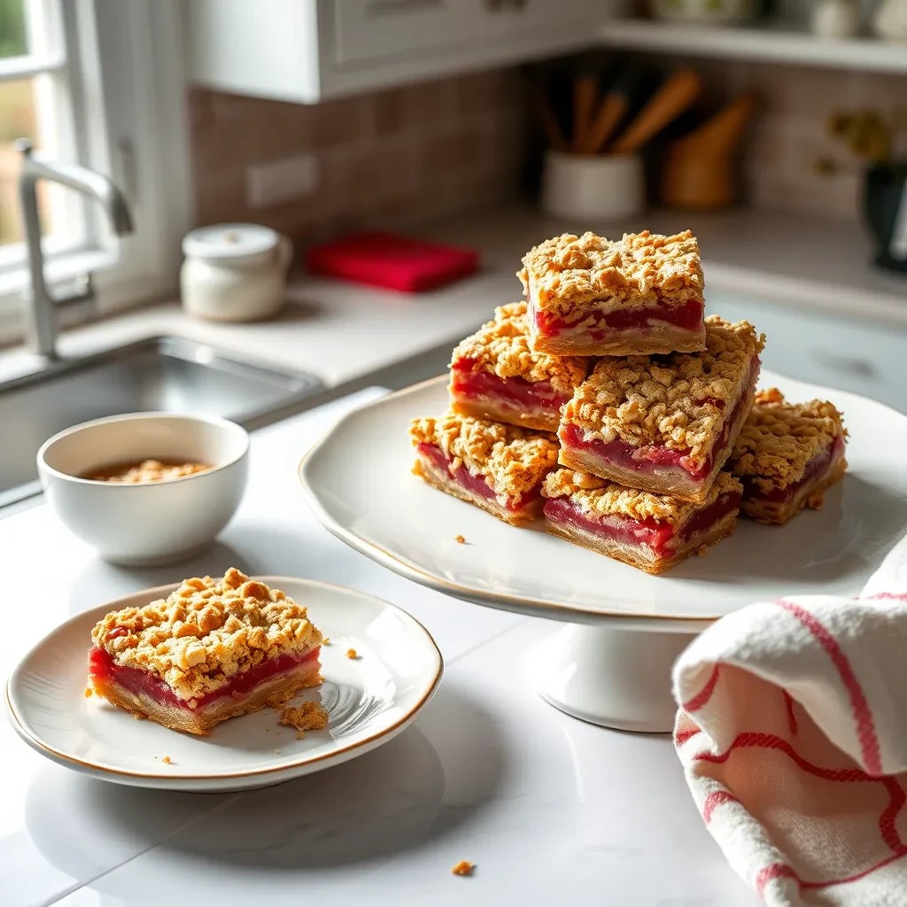 Rhubarb Crumble Squares recipe