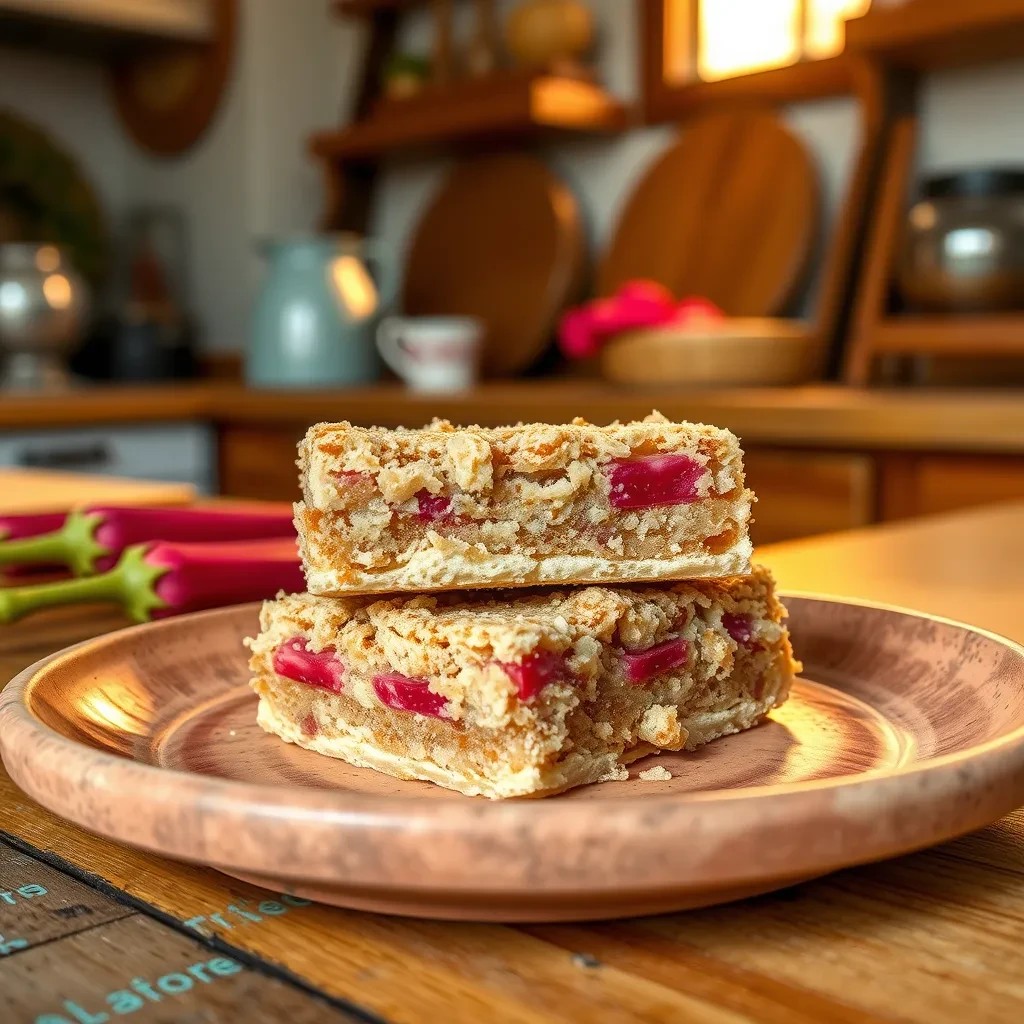 Rhubarb Dream Squares recipe