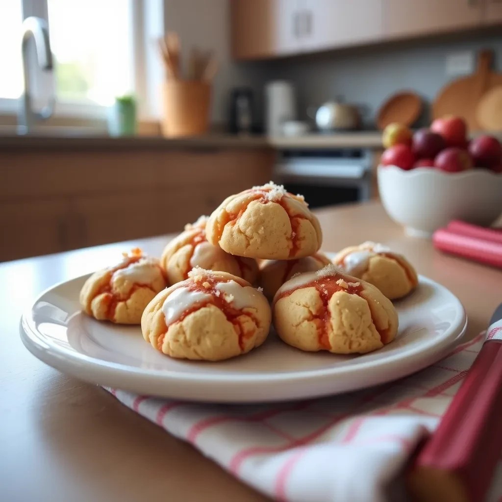 Rhubarb Drop Cookies Delight recipe